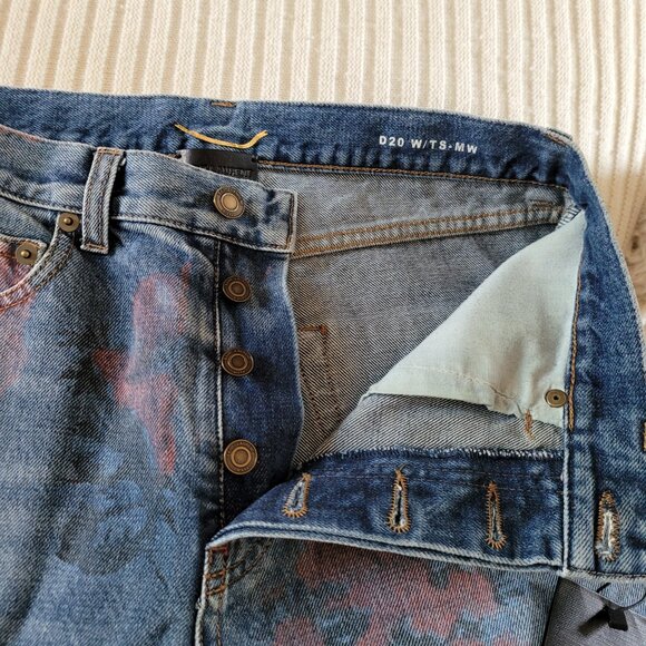 SAINT LAURENT Floral Printed Denim NWT - Picture 3 of 11